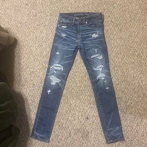American Eagle Outfitters Ripped Blue Skinny Jeans for boys/men size 28/32